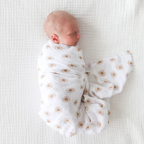 Lulujo Cotton Muslin Swaddle Blanket Suns