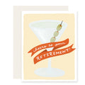 Slightly Card Retirement Martini CON026*