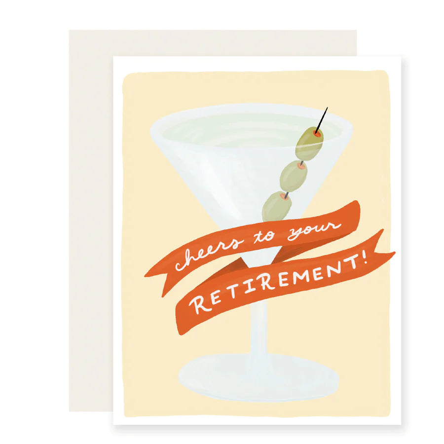 Slightly Card Retirement Martini CON026*