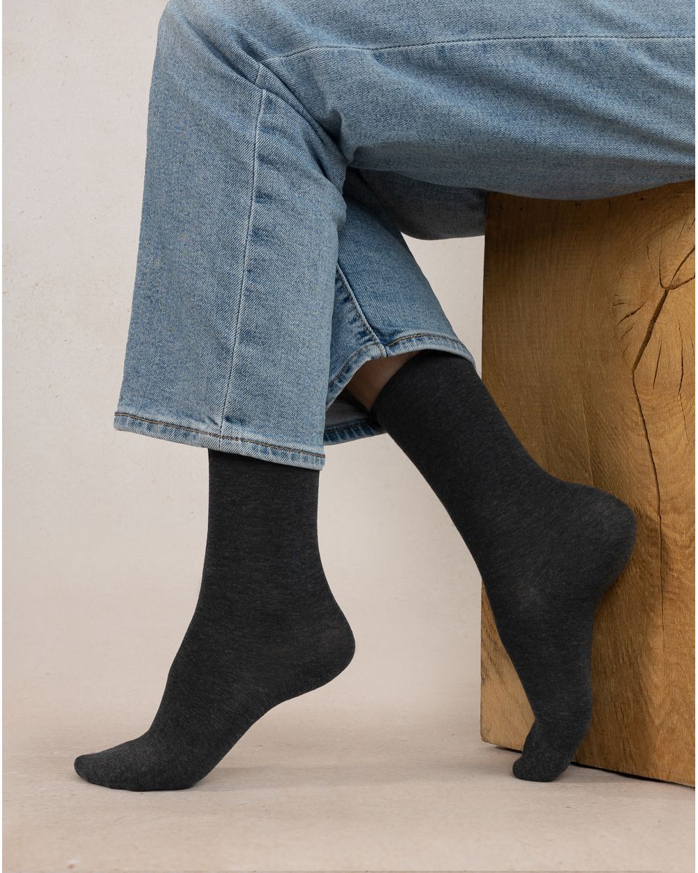 Bleuforet Velvet Cotton Socks  6594  Anthracite