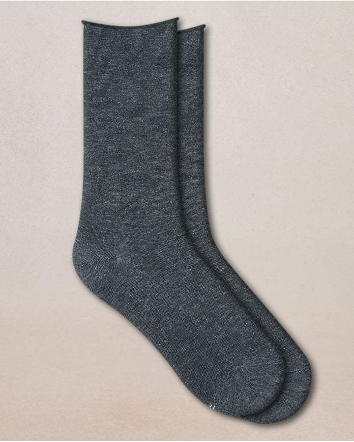 Bleuforet Velvet Cotton Socks  6594  Anthracite