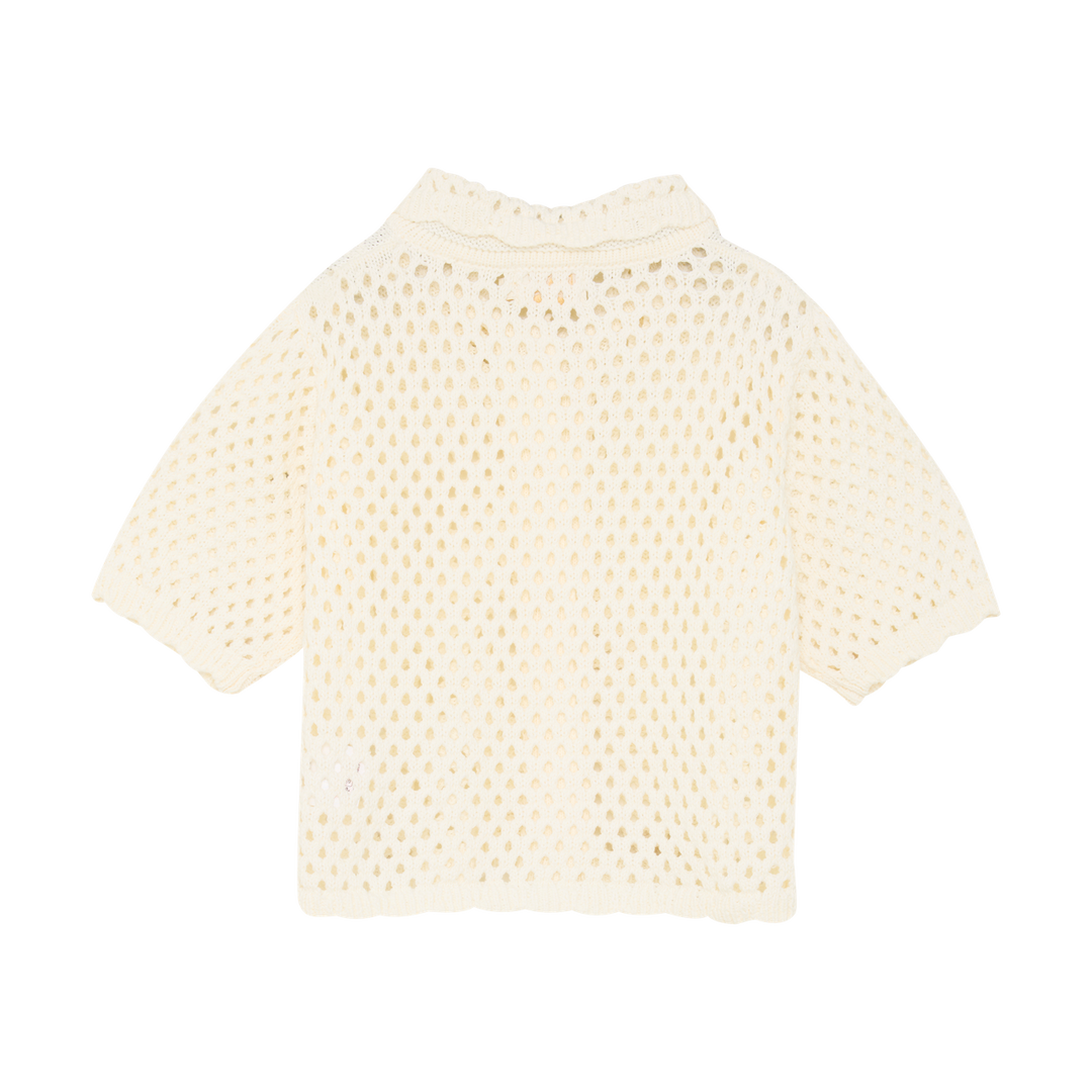 Creamie Short Sleeve Knit Cardigan   823208-1111