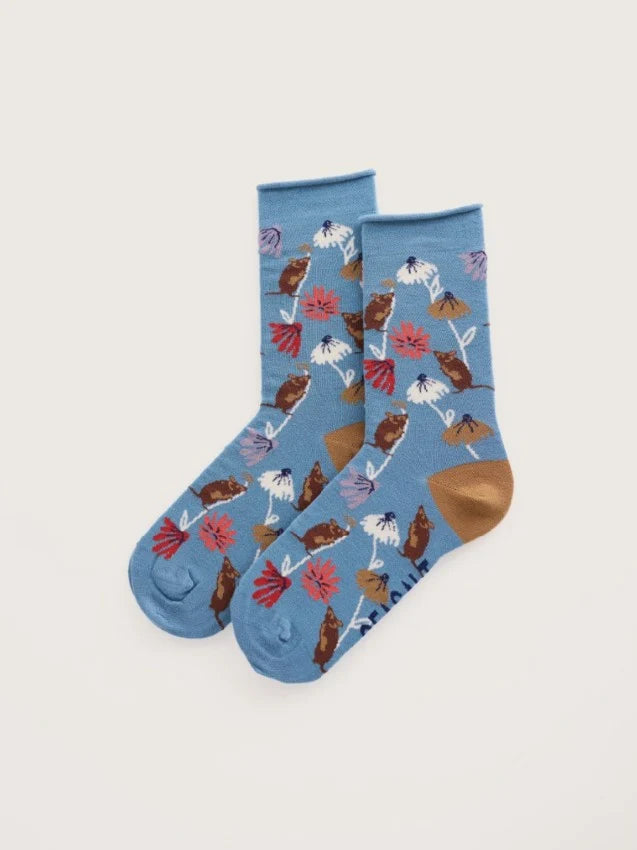 Seasalt Bamboo Arty Socks  38356 Harvest Mouse Estuary