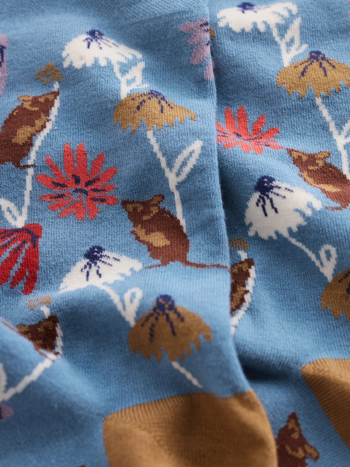Seasalt Bamboo Arty Socks  38356 Harvest Mouse Estuary