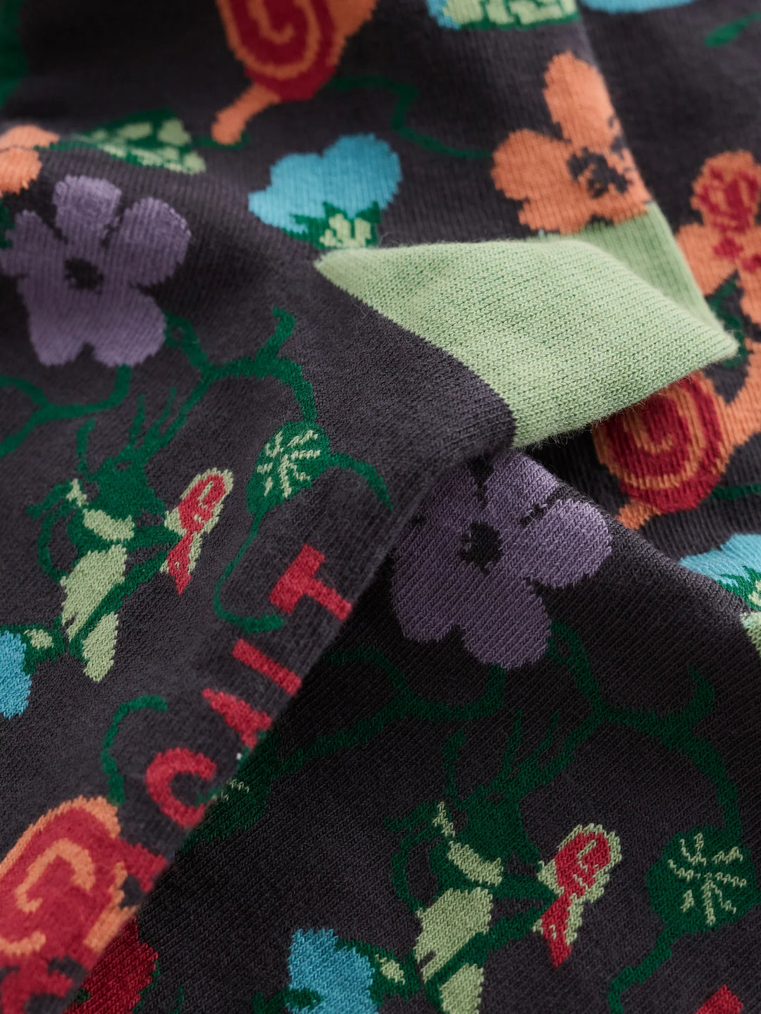 Seasalt Bamboo Arty Socks  38354  Nasturtium Press Slate