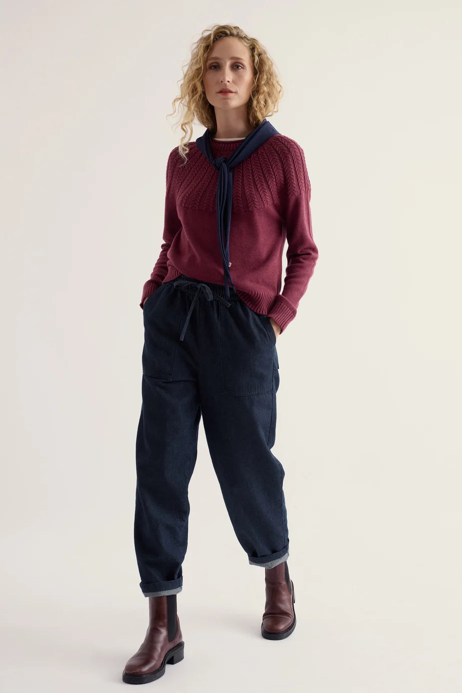 Seasalt Stone Chat Pullover  38723  Plum Berry