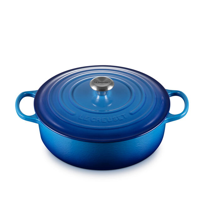 Le Creuset 6.2L Shallow Round French Oven  -  Blueberry*