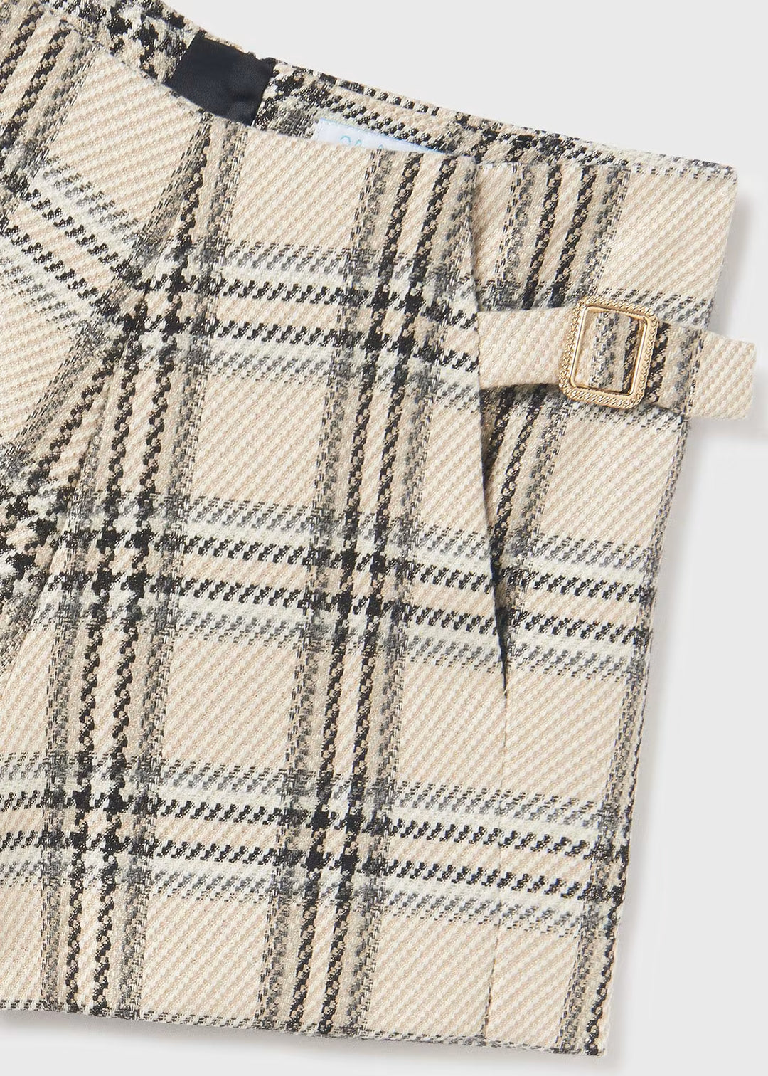 Abel & Lula Girls Plaid Shorts  5761-9  Beige *