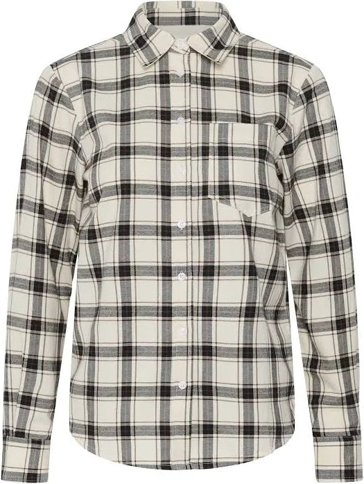 Part Two Yana Shirt  30310281  Dark Navy/Mole Check
