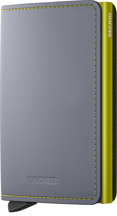 Secrid Slimwallet  SM  Matte Grey and Lime
