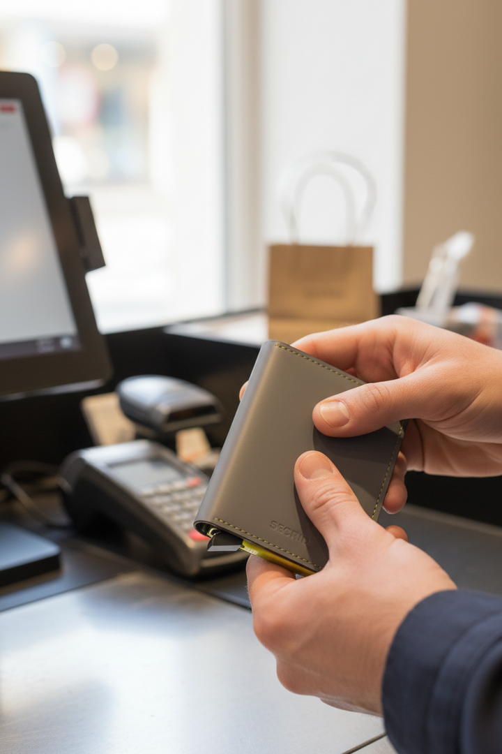 Secrid Slimwallet  SM  Matte Grey and Lime