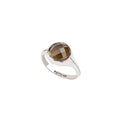 Pyrrha Smokey Quartz Large Faceted Stone Set Signet Ring  R31-7054-300