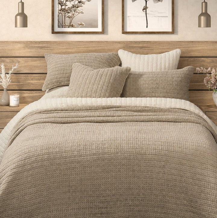 Brunelli Spirit Taupe Quilt Bedding Set
