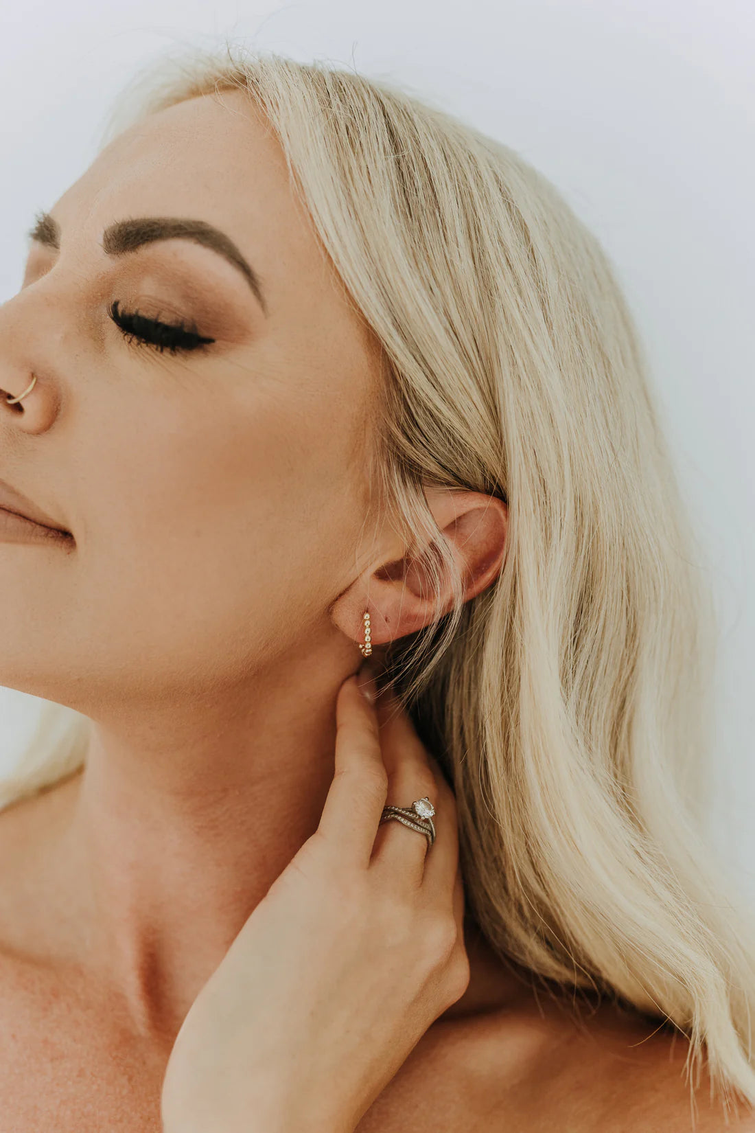 Sydney Rose Beady Baby Hoops