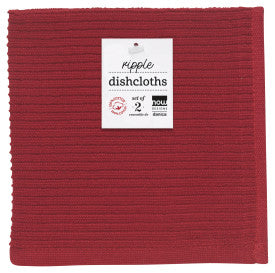 Danica Ripple Dishcloth Set/2 Carmine Red 196475