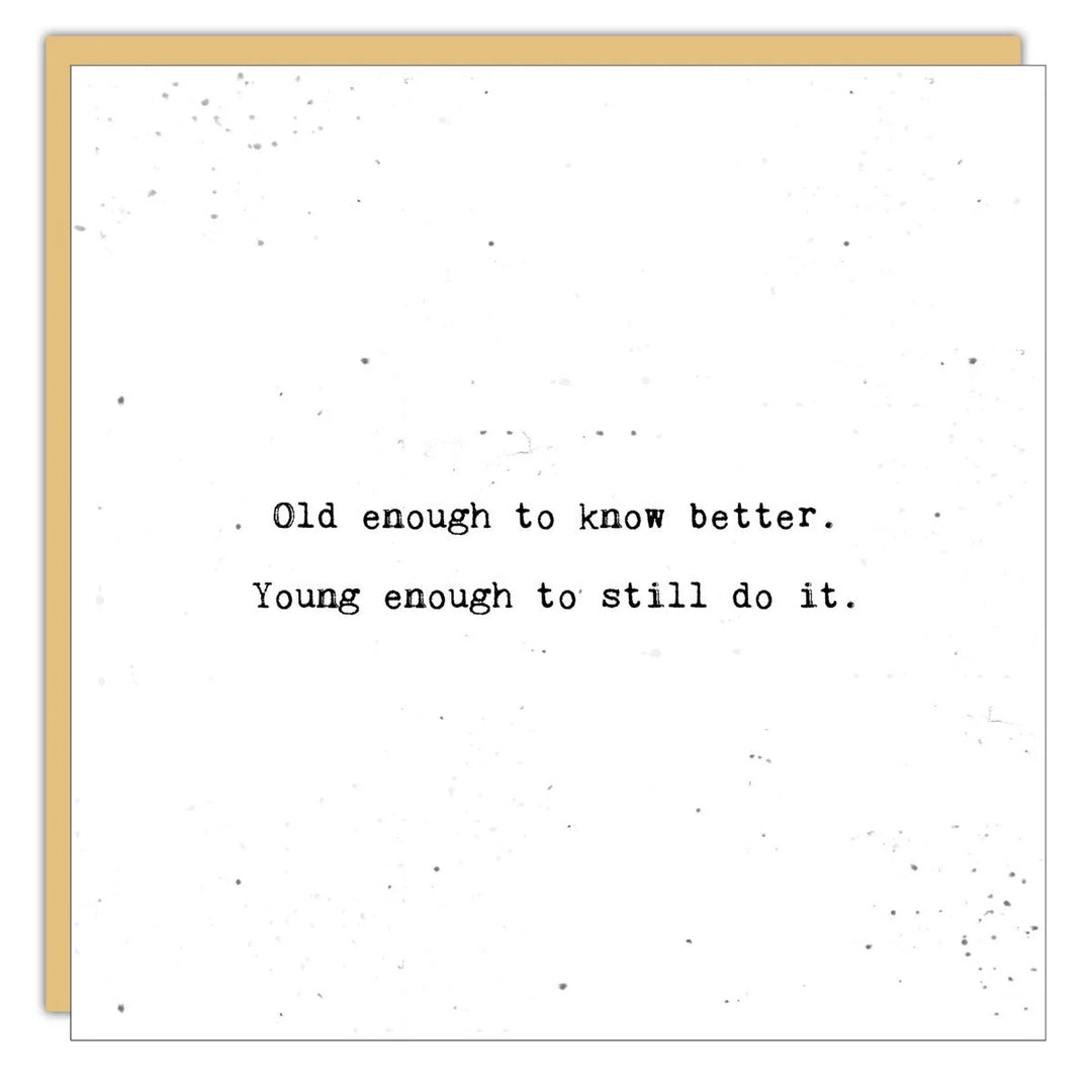 Cedar Mountain Card - Old Enough