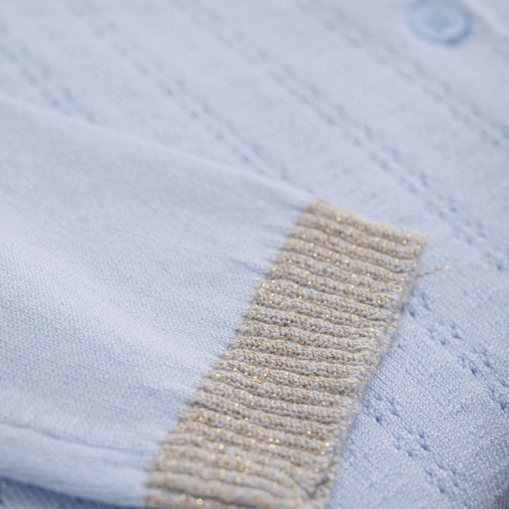 Creamie Girls Cardigan with Silver Trim  822572-7749  Powder Blue *