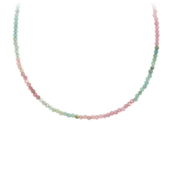 Pyrrha Tourmaline Faceted Stone Bead Choker  N31245TC