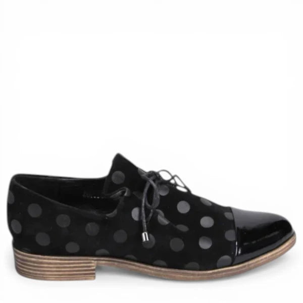 Django & Juliette Kotty Flat  -  Black/Black Dot