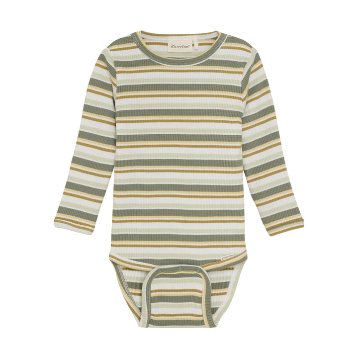 Minymo Baby Boy Long Sleeve Ribbed Bodysuit   113906-9212 **