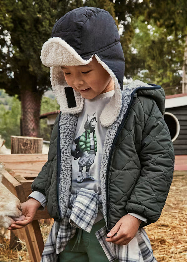 Mayoral Boys Reversible Coat   4421-11   Pizarra