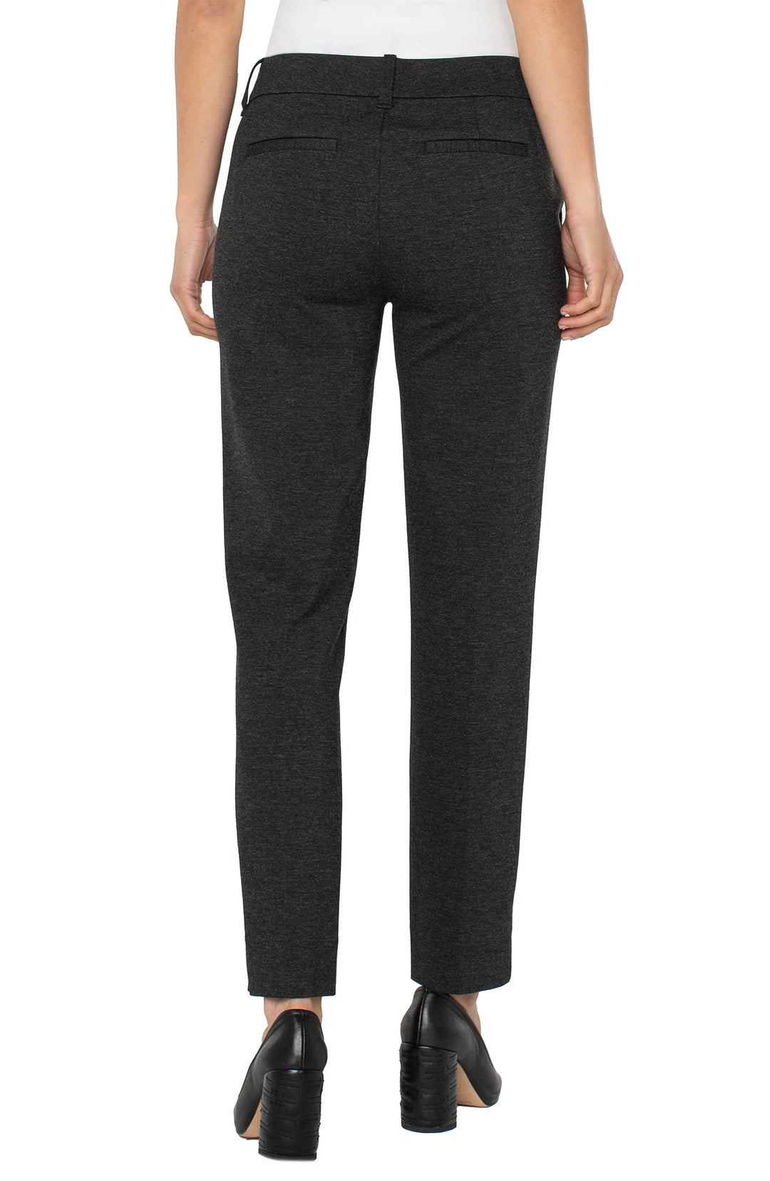 Liverpool Gemma Cigarette Pant  LM5709M42  Heathered Charcoal
