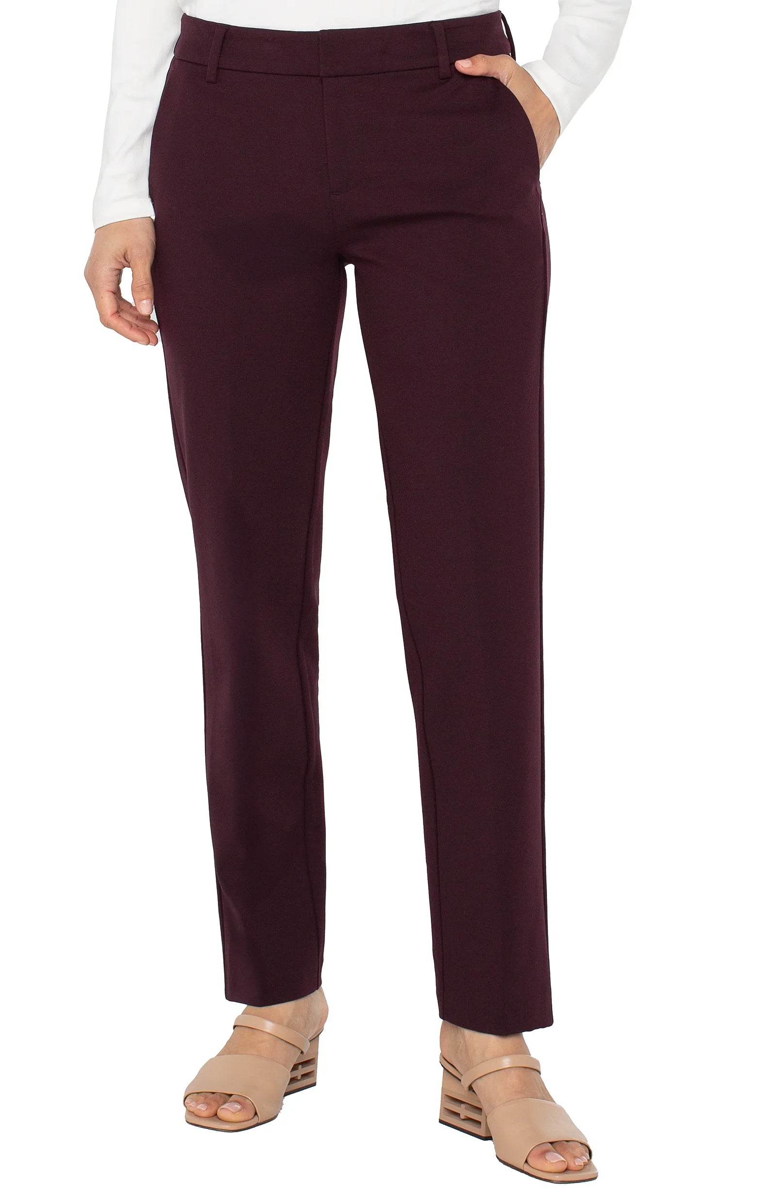 Liverpool Kelsey Trouser  LM5084M42  Dark Plum