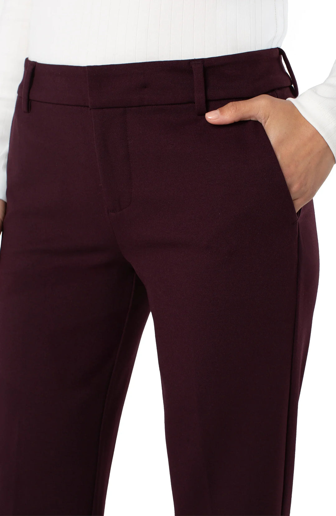 Liverpool Kelsey Trouser  LM5084M42  Dark Plum