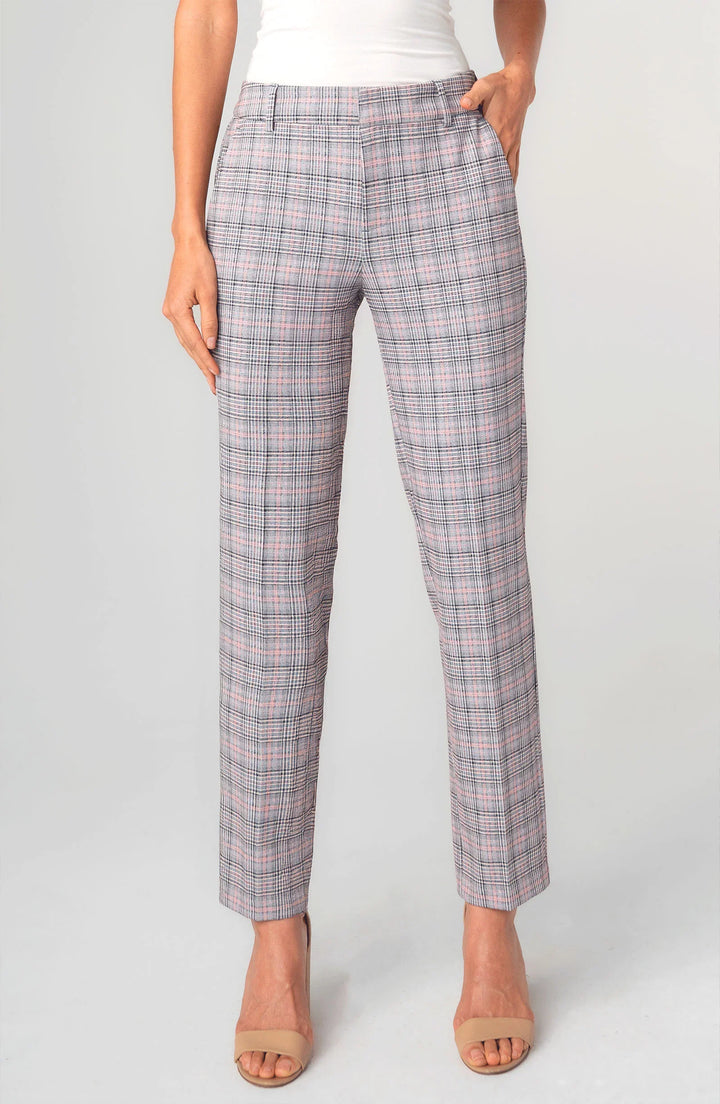 Liverpool Kelsey Trouser  LM5084TL71  Grey Blush Glen Plaid