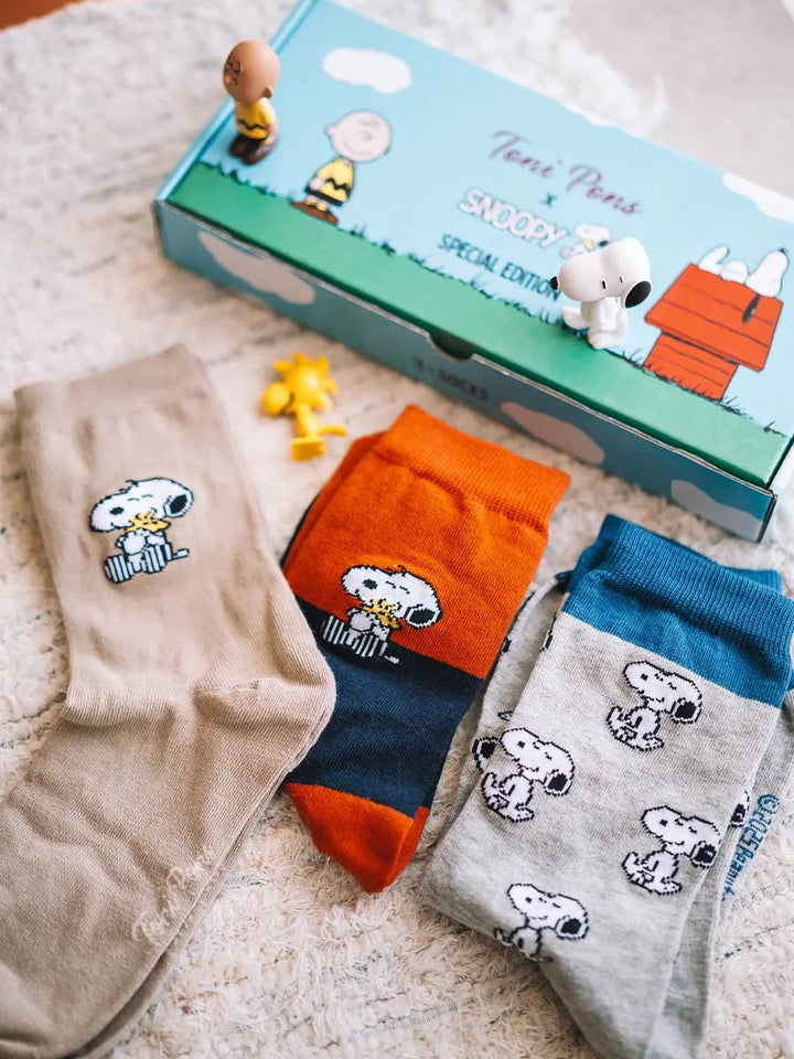 Toni Pon's X Snoopy Sock Set/3 Multi