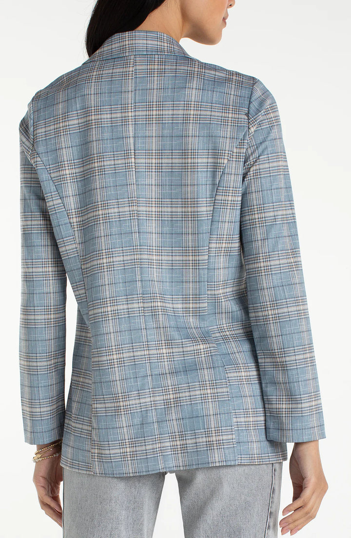 LIverpool Boyfriend Blazer  LM1210TL57  Shadow Blue/Multi Plaid
