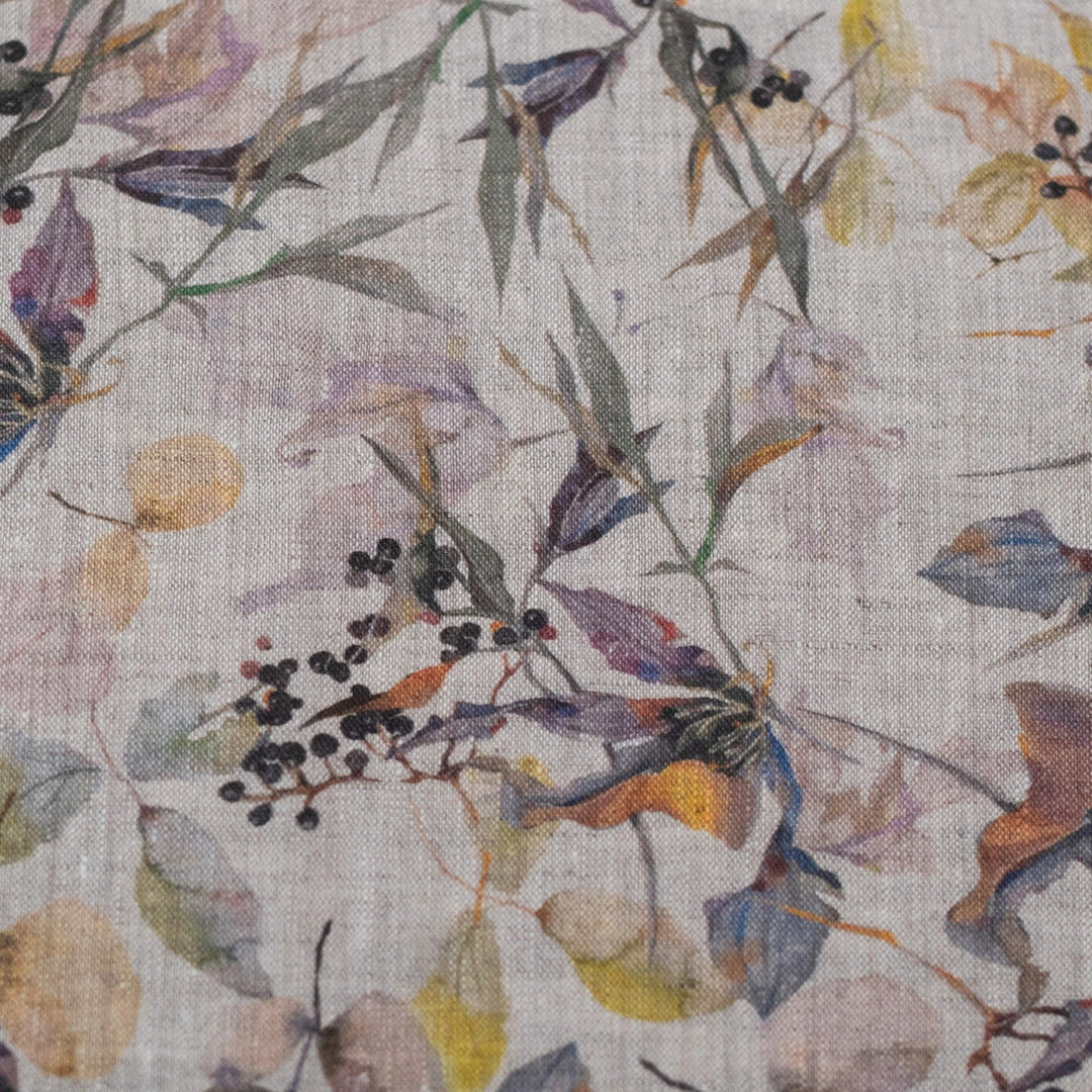 Linen Tales Meadow on Natural Tablecloth