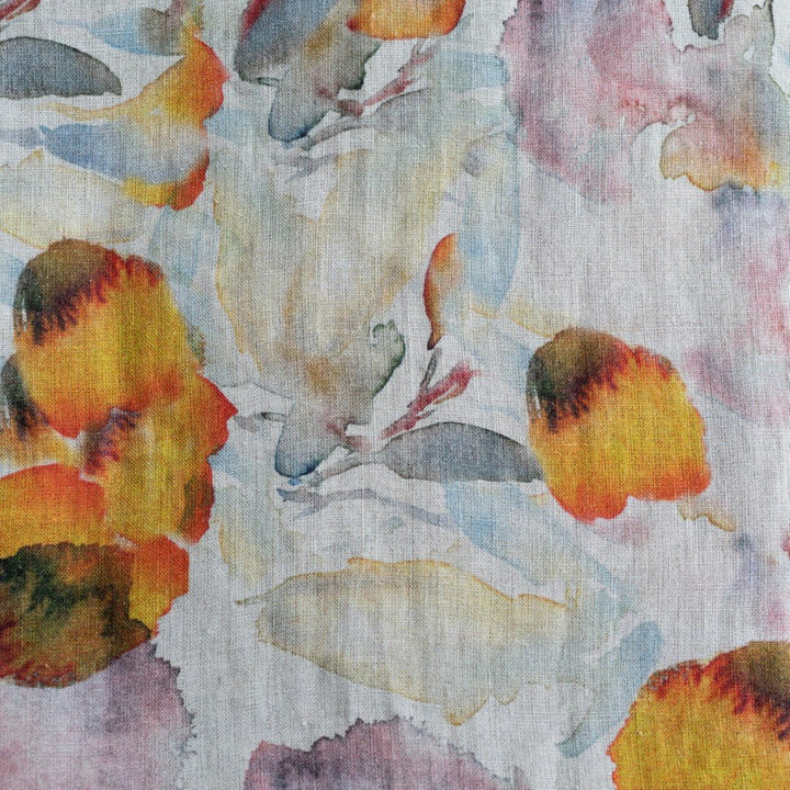Linen Tales Orange Flow on Natural Table Runner