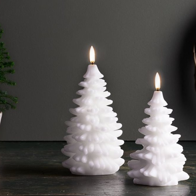 Uyuni LED Christmas Tree Candle  -  Nordic White Smooth