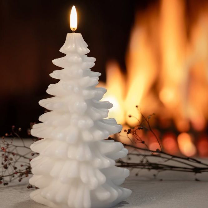 Uyuni LED Christmas Tree Candle  -  Nordic White Smooth