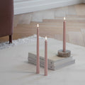 Uyuni LED Smooth Taper Candle  -  Rose Powder