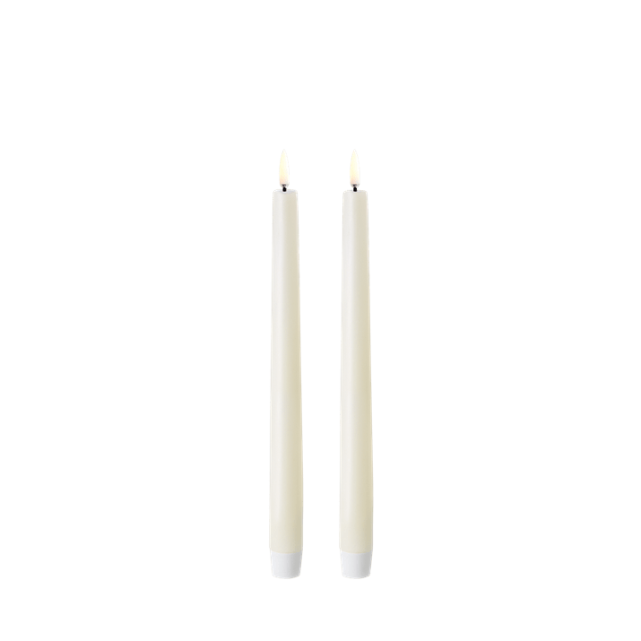 Uyuni LED Ivory Smooth Taper Candle Set/2