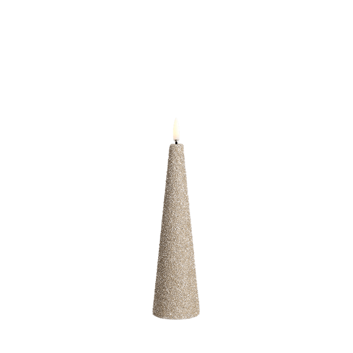 Uyuni LED Cone Candle  -  Champagne Glitter