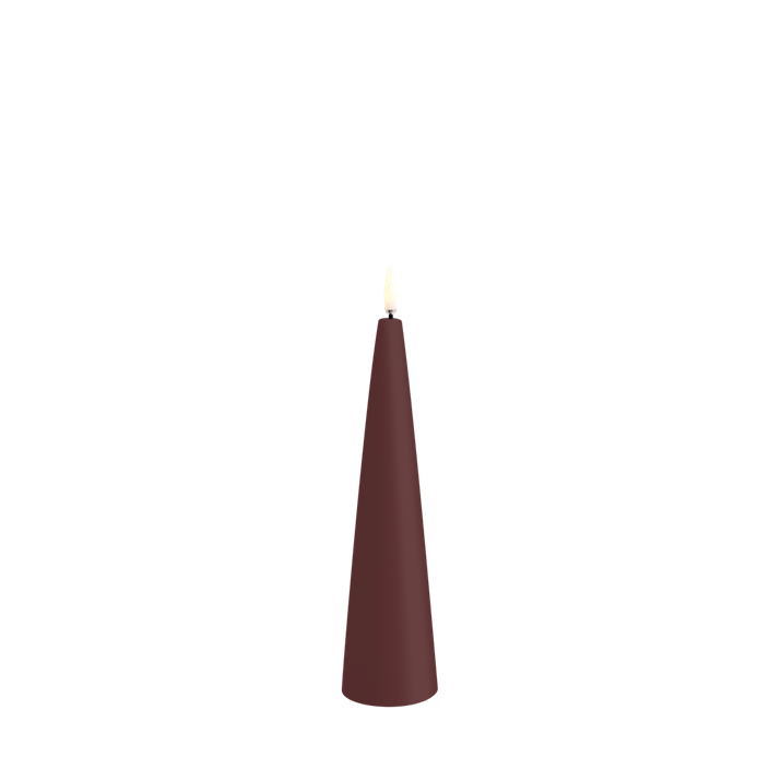 Uyuni LED Cone Candle  -  Wine Red Smooth