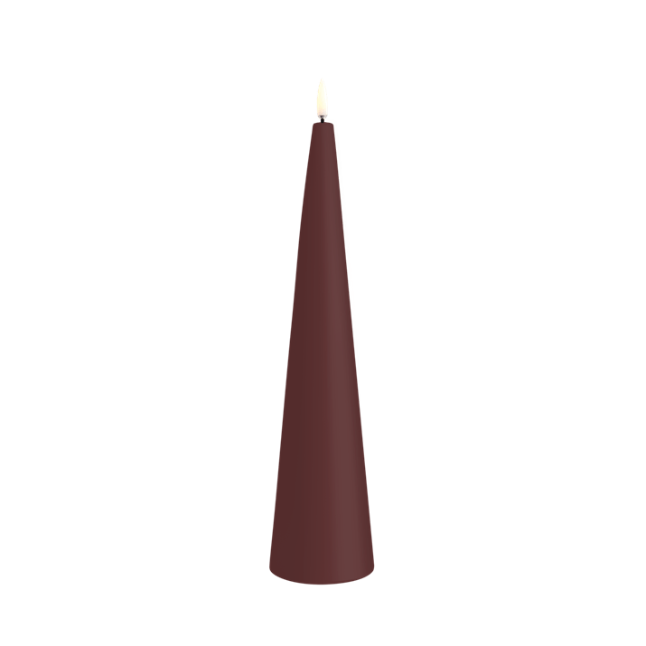 Uyuni LED Cone Candle  -  Wine Red Smooth