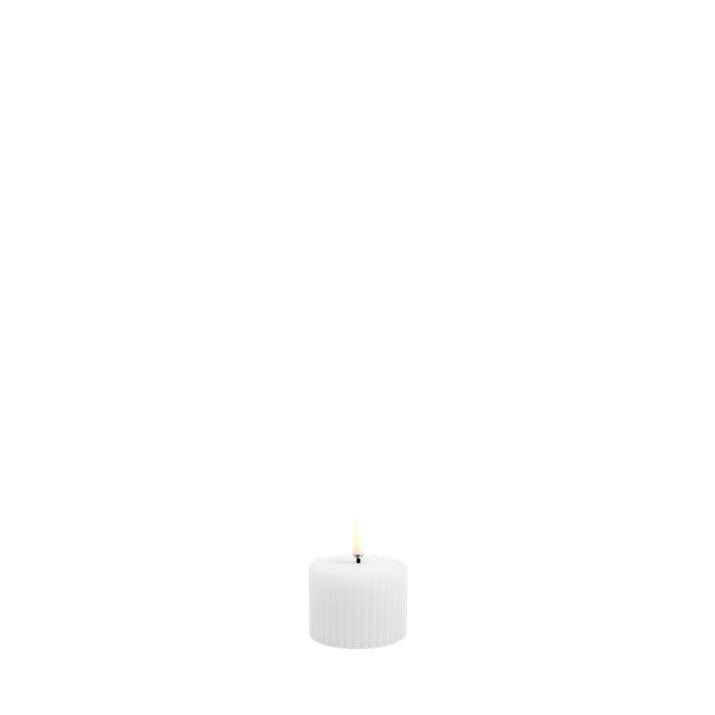 Uyuni LED Smooth Grooved Tealite -  Nordic White