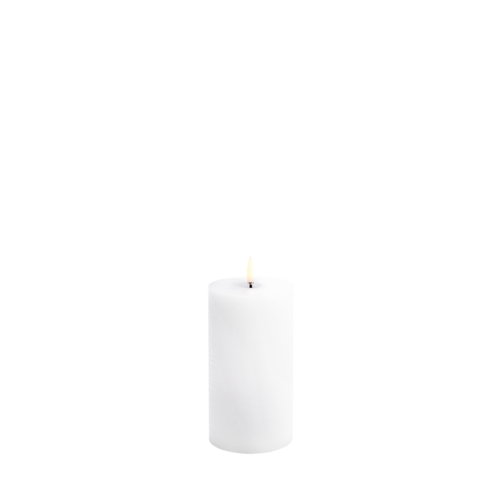 Uyuni  Rustic Melted Pillar Nordic White