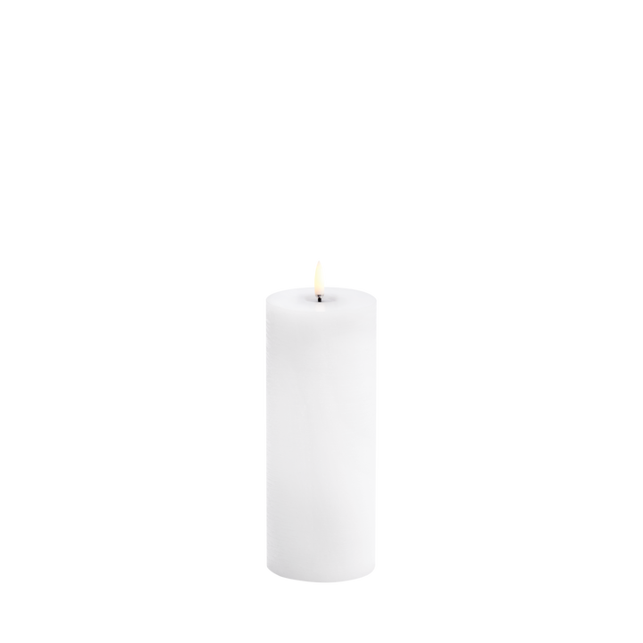 Uyuni  Rustic Melted Pillar Nordic White