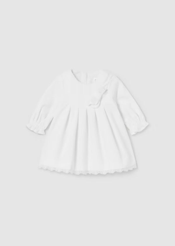 Mayoral Baby Girl Velvet Dress  2854-12  Crudo *