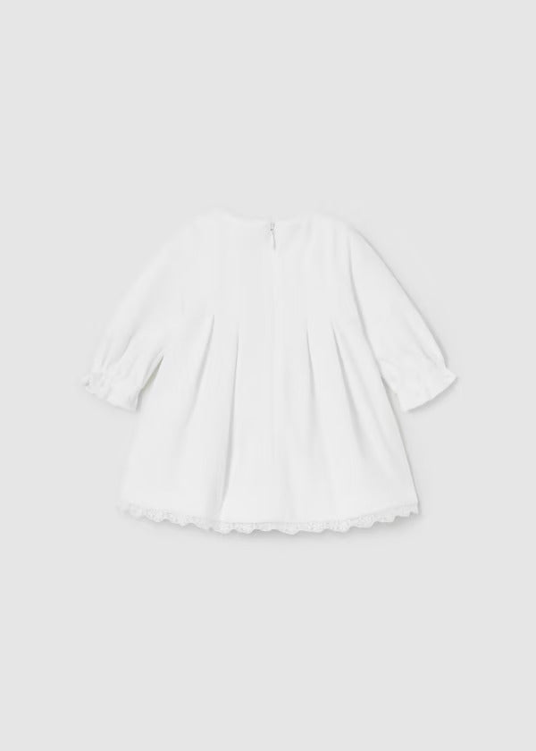 Mayoral Baby Girl Velvet Dress  2854-12  Crudo *