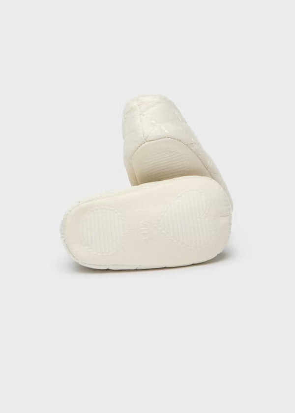 Mayoral Baby Girl Velvet Mary Jane Shoes  9689-82  Garbanzo
