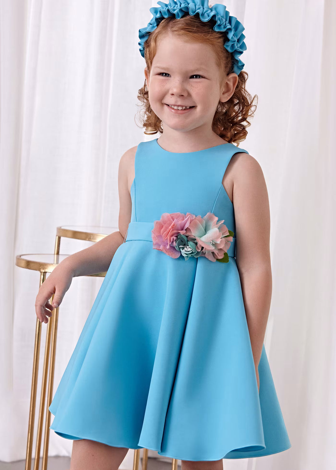 Abel & Lula Girls Dress  5062-46  Turquesa