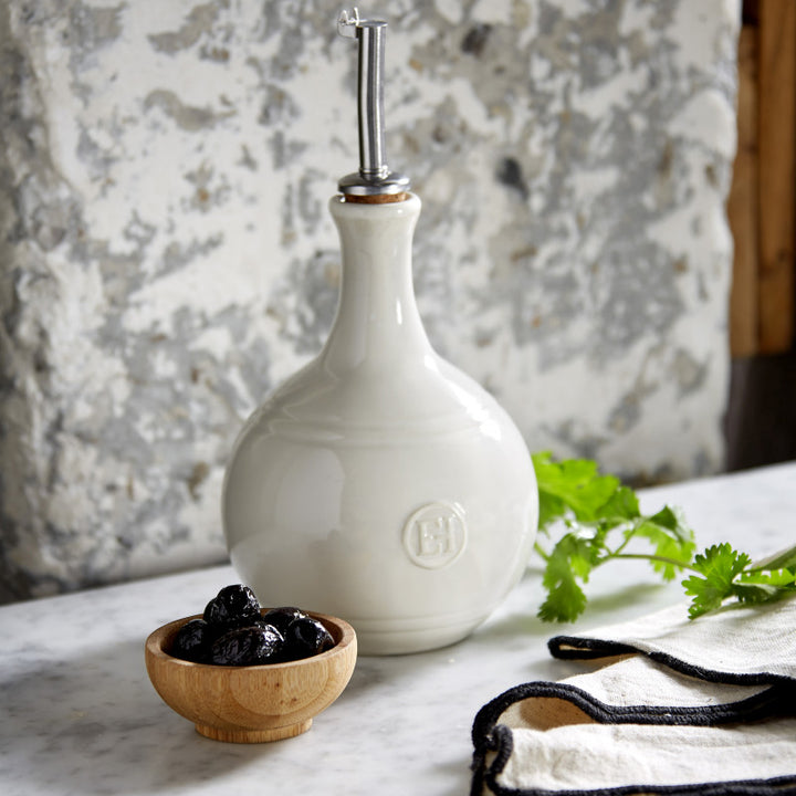 Emile Henry Vinegar Cruet -  Farine (White)*