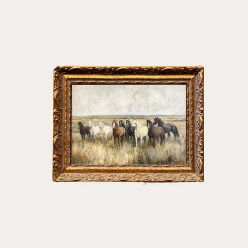 Luxe B. Co. Wild Horses Framed Art