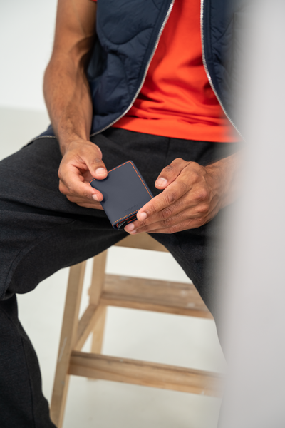 Secrid Slimwallet Matte Nightblue and Orange  SM